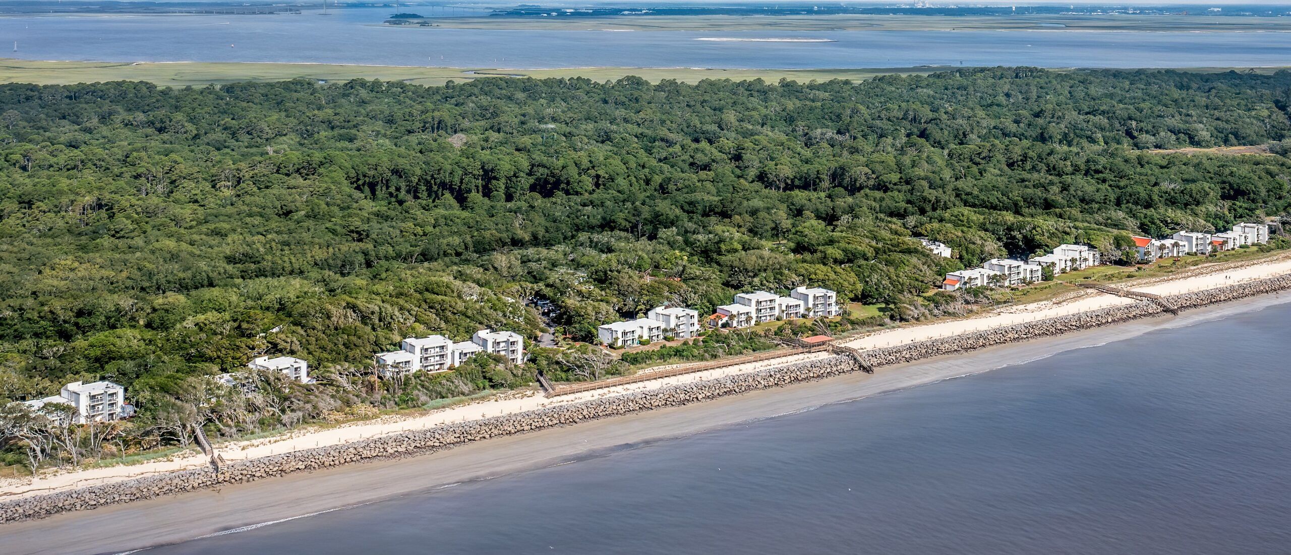 Villas by the Sea Resort is located on Jekyll Island, near Driftwood Beach