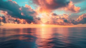 Sunrise view from Jekyll Island, Georgia